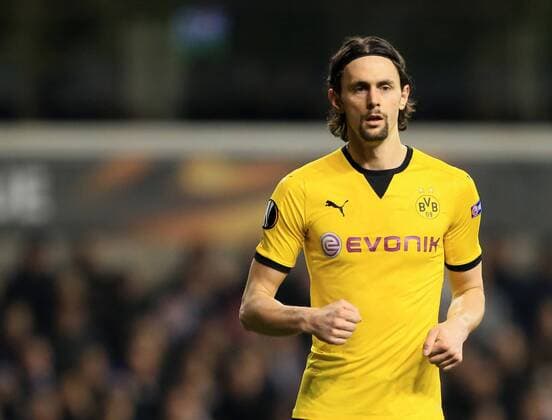 Dortmund s Neven Subotic in action during the Europa League match at White Hart Lane Stadium. Photo credit should read: David Klein Sportimage EDITORIAL USE ONLY. No use with unauthorised audio, video, data, fixture lists, club league logos or live services. Online in-match use limited to 120 images, no video emulation. No use in betting, games or single club league player publications.