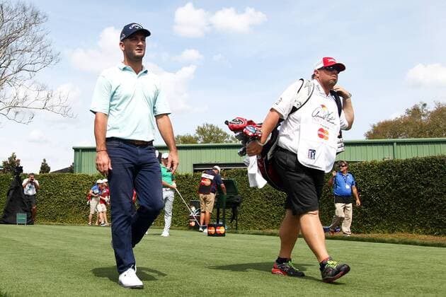 March 17, 2016 - Orlando, Florida, United States - Matt Every (L) and his caddie Derek Mason walk off the 9th tee during the first round of the Arnold Palmer Invitational at Bay Hill Club & Lodge. PGA Golf Herren 2016 - Arnold Palmer Invitational - Round 1 - ZUMAw109
