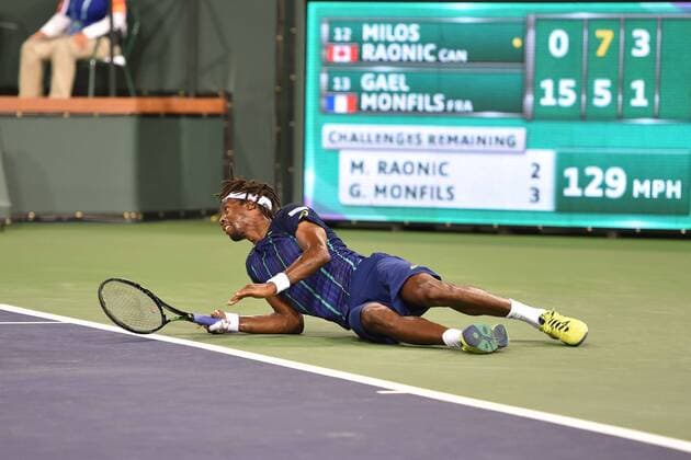 Gael Monfils (Fra) TENNIS : Tournoi d Indian Wells 2016 - 17 03 2016 TennisMagazine Panoramic 
