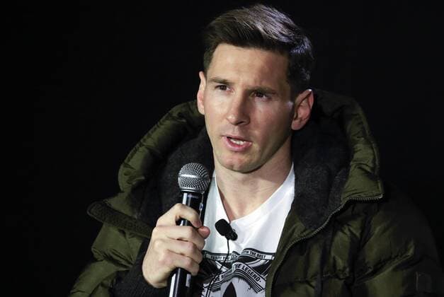 BARCELONA, March 17, 2016 -- FC Barcelona Barca s Argentinian forward Lionel Messi attends a press conference PK Pressekonferenz in which Huawei announces Messi s appointment as the company s latest Global Brand Ambassador in Barcelona, Spain, March 17, 2016. ) (SP)SPAIN-BARCELONA-HUAWEI-MESSI PauxBarrena 