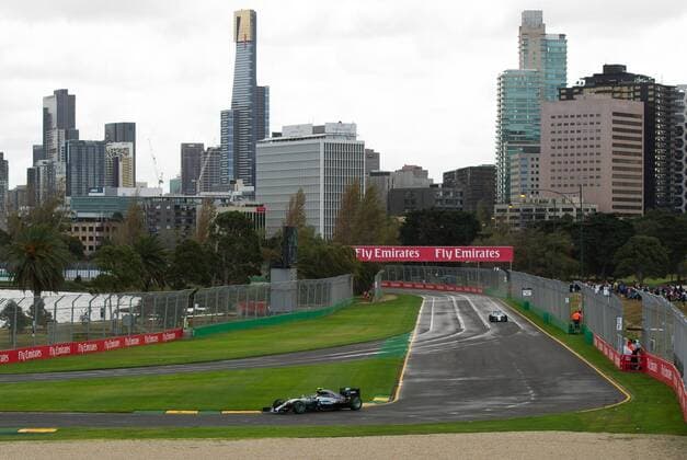 (160318) -- MELBOURNE, March 17, 2016 -- Mercedes AMG Petronas Formula One driver Nico Rosberg of Germany races during the first practice session ahead of the Australian Formula One Grand Prix at Albert Park in Melbourne, Australia, March 17, 2016. Mercedes AMG Petronas Formula One driver Lewis Hamilton of Britain set the fastest lap of 1:29.725 in the first session. The Australian Formula One Grand Prix will take place in Melbourne on March 20. ) (SP)AUSTRALIA-MELBOURNE-F1-FIRST PRACTICE SESSION BaixXue 