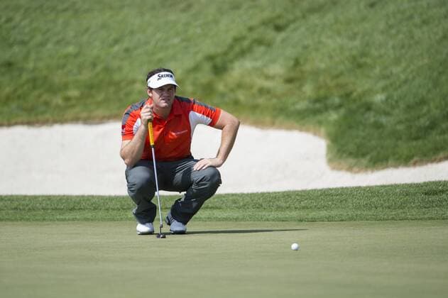 March 17, 2016: Ricardo Gouveia lines up his putt on 18 during the first round of the Arnold Palmer Invitational in Orlando, FL. (Photograph by Roy K. Miller Icon Sportswire) GOLF: MAR 17 PGA Golf Herren - Arnold Palmer Invitational presented by MasterCard - First Round Icon1603170191 EDITORIAL USE ONLY