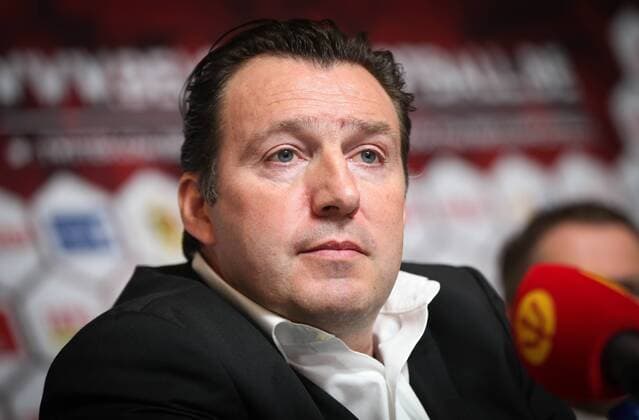 Belgium s head coach Marc Wilmots pictured during a press conference PK Pressekonferenz of Belgian national soccer team Red Devils head coach, Friday 18 March 2016, at the headquarters of the federation KBVB-URBSFA, in Brussels. Red Devils will play a friendly game against Portugal on 29 March, a preparation for upcoming Euro2016. VIRGINIExLEFOUR  x04814297x