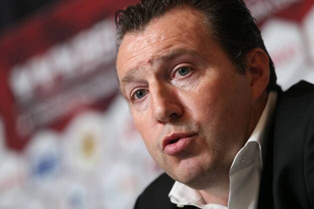 Belgium s head coach Marc Wilmots pictured during a press conference PK Pressekonferenz of Belgian national soccer team Red Devils head coach, Friday 18 March 2016, at the headquarters of the federation KBVB-URBSFA, in Brussels. Red Devils will play a friendly game against Portugal on 29 March, a preparation for upcoming Euro2016. VIRGINIExLEFOUR  x04814317x