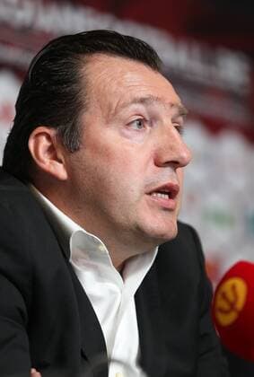 Belgium s head coach Marc Wilmots pictured during a press conference PK Pressekonferenz of Belgian national soccer team Red Devils head coach, Friday 18 March 2016, at the headquarters of the federation KBVB-URBSFA, in Brussels. Red Devils will play a friendly game against Portugal on 29 March, a preparation for upcoming Euro2016. VIRGINIExLEFOUR  x04814334x