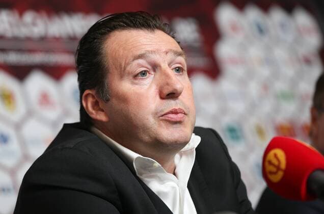 Themen der Woche SPORT Bilder vom Tatort in San Bernardino Belgium s head coach Marc Wilmots pictured during a press conference PK Pressekonferenz of Belgian national soccer team Red Devils head coach, Friday 18 March 2016, at the headquarters of the federation KBVB-URBSFA, in Brussels. Red Devils will play a friendly game against Portugal on 29 March, a preparation for upcoming Euro2016. VIRGINIExLEFOUR  x04814336x