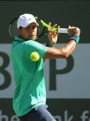 18 March 2016: Jo Wilfried Tsonga (FRA) in action during his loss to Novak Djokovic (SRB) in the quarter final of the men s singles at the BNP Paribas Open played at the Indian Wells Tennis Garden, Indian Wells, CA (Photo by Cynthia Lum Icon Sportswire) TENNIS: MAR 18 BNP Paribas Open Icon250031816479 EDITORIAL USE ONLY