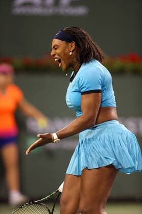March 18, 2016: Serena Williams reacts to winning a point against Agnieszka Radwanska of Poland during the 2016 BNP Paribas Open at Indian Wells Tennis Garden in Indian Wells, California. TENNIS 2016: BNP Paribas Open MAR 18 - ZUMAcb8_