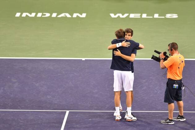 Pierre Hugues Herbert and Nicolas Mahut wins the double - TENNIS, Indian Wells 2016 - 19 03 2016 TennisMagazine Panoramic 