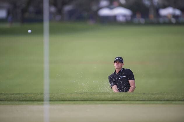March 19, 2016: Brendan Steele plays out of the bunker on 1 during the third round of the Arnold Palmer Invitational in Orlando, FL. (Photograph by Roy K. Miller Icon Sportswire) GOLF: MAR 19 PGA Golf Herren - Arnold Palmer Invitational presented by MasterCard - Third Round Icon160319020 EDITORIAL USE ONLY