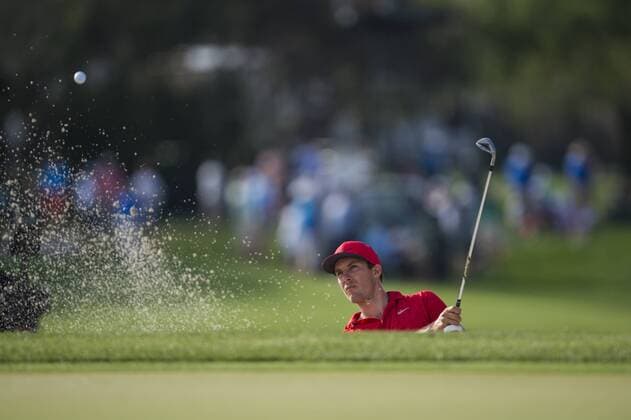 March 19, 2016: Troy Merritt plays out of the bunker on 1 during the third round of the Arnold Palmer Invitational in Orlando, FL. (Photograph by Roy K. Miller Icon Sportswire) GOLF: MAR 19 PGA Golf Herren - Arnold Palmer Invitational presented by MasterCard - Third Round Icon160319028 EDITORIAL USE ONLY