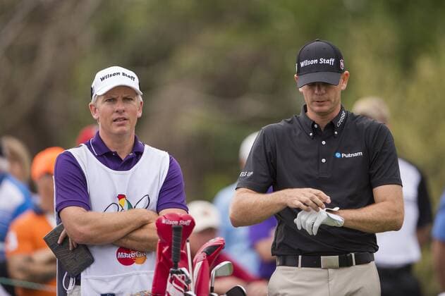 March 19, 2016: Brendan Steele and his caddie during the third round of the Arnold Palmer Invitational in Orlando, FL. (Photograph by Roy K. Miller Icon Sportswire) GOLF: MAR 19 PGA Golf Herren - Arnold Palmer Invitational presented by MasterCard - Third Round Icon160319055 EDITORIAL USE ONLY