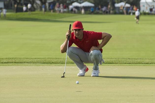 March 19, 2016: Troy Merritt lines up his putt on 1 during the third round of the Arnold Palmer Invitational in Orlando, FL. (Photograph by Roy K. Miller Icon Sportswire) GOLF: MAR 19 PGA Golf Herren - Arnold Palmer Invitational presented by MasterCard - Third Round Icon160319094 EDITORIAL USE ONLY