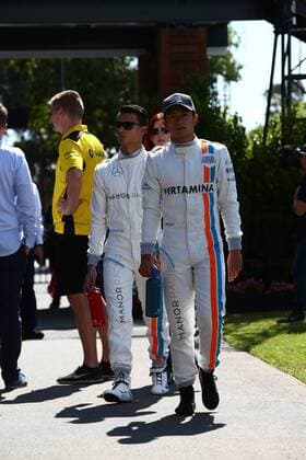 Australian Grand Prix, Melbourne 17 - 20 March 2016 20.03.2016 - Pascal Wehrlein (GER) Manor Racing MRT05 and Rio Haryanto (IND) Manor Racing MRT05 