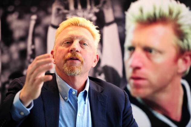 SHENZHEN, CHINA - MARCH 19: (CHINA OUT) Boris Becker speaks as he declares to open his first tennis college globally in China together with the Mission Hills on March 19, 2016 in Shenzhen, Guangdong Province of China.  CFP481439151 