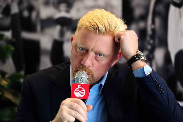 SHENZHEN, CHINA - MARCH 19: (CHINA OUT) Boris Becker speaks as he declares to open his first tennis college globally in China together with the Mission Hills on March 19, 2016 in Shenzhen, Guangdong Province of China.  CFP481439155 