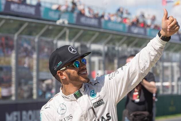 March 20, 2016: Lewis Hamilton (GBR) 44 from the Mercedes AMG Petronas team at the drivers parade prior to the 2016 Australian Formula One Grand Prix at Albert Park, Melbourne, Australia. Formula One 2016: Australia - Race - ZUMAc04_