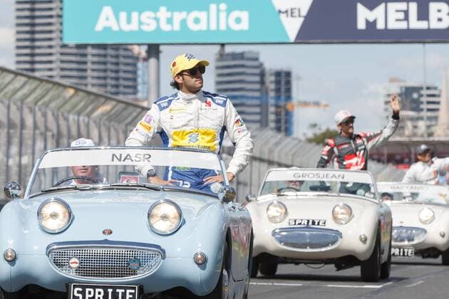 March 20, 2016: Felipe Nasr (BRA) 12 from the Sauber F1 Team at the drivers parade prior to the 2016 Australian Formula One Grand Prix at Albert Park, Melbourne, Australia. Formula One 2016: Australia - Race - ZUMAc04_