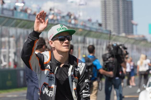 March 20, 2016: Nico Hulkenberg (DEU) 27 from the Sahara Force India F1 team at the drivers parade prior to the 2016 Australian Formula One Grand Prix at Albert Park, Melbourne, Australia. Formula One 2016: Australia - Race - ZUMAc04_