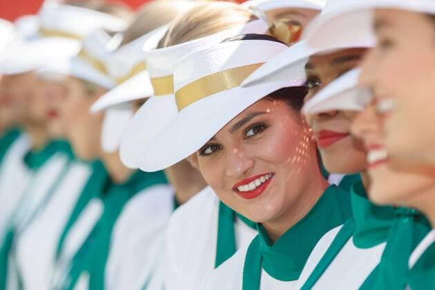 March 20, 2016: The grid girls prepare for the start of the 2016 Australian Formula One Grand Prix at Albert Park, Melbourne, Australia. Formula One 2016: Australia - Race - ZUMAc04_