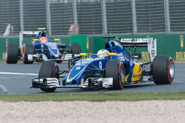 March 20, 2016: Marcus Ericsson (SWE) 9 from the Sauber F1 Team at turn one of the 2016 Australian Formula One Grand Prix at Albert Park, Melbourne, Australia. Formula One 2016: Australia - Race - ZUMAc04_