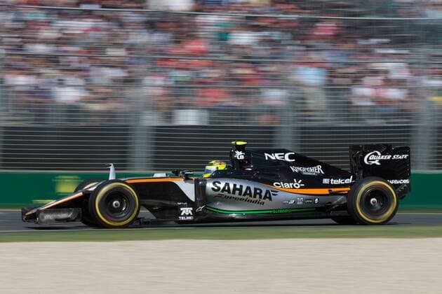 March 20, 2016: Sergio Perez (MEX) 11 from the Sahara Force India F1 team at turn two of the 2016 Australian Formula One Grand Prix at Albert Park, Melbourne, Australia. Formula One 2016: Australia - Race - ZUMAc04_