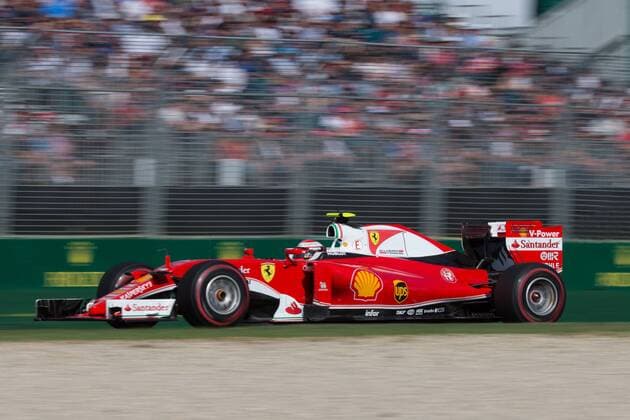March 20, 2016: Kimi Raikkonen (FIN) 7 from the Scuderia Ferrari team at turn two of the 2016 Australian Formula One Grand Prix at Albert Park, Melbourne, Australia. Formula One 2016: Australia - Race - ZUMAc04_