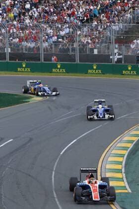 Motorsports: FIA Formula One World Championship WM Weltmeisterschaft 2016, Grand Prix of Australia, 94 Pascal Wehrlein (GER, Manor Racing F1 Team), 9 Marcus Ericsson (SWE, Sauber F1 Team), 12 Felipe Nasr (BRA, Sauber F1 Team), xHOCHxZWEIx