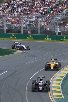 Motorsports: FIA Formula One World Championship WM Weltmeisterschaft 2016, Grand Prix of Australia, 22 Jenson Button (GBR, McLaren Honda Formula 1 Team), 30 Jolyon Palmer (GBR, Renault Formula 1 Team), 94 Pascal Wehrlein (GER, Manor Racing F1 Team), xHOCHxZWEIx