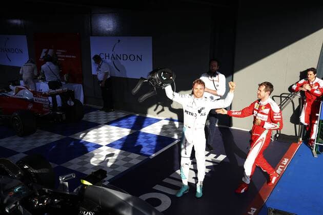 Motorsports: FIA Formula One World Championship WM Weltmeisterschaft 2016, Grand Prix of Australia, 6 Nico Rosberg (GER, Mercedes AMG Petronas Formula One Team), 5 Sebastian Vettel (GER, Scuderia Ferrari), xHOCHxZWEIx