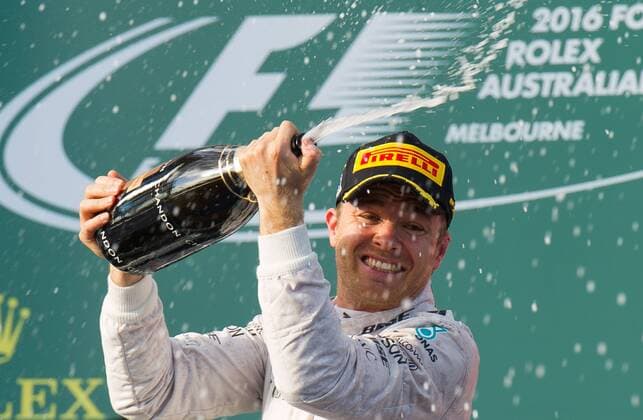 (160320) -- MELBOURNE, March 20, 2016 -- Mercedes AMG Petronas Formula One driver Nico Rosberg of Germany celebrates after winning the Australian Formula One Grand Prix at the Albert Park in Melbourne, Australia, March 20, 2016. ) (SP)AUSTRALIA-MELBOURNE-F1-NICO ROSBERG-WINNER BaixXue 