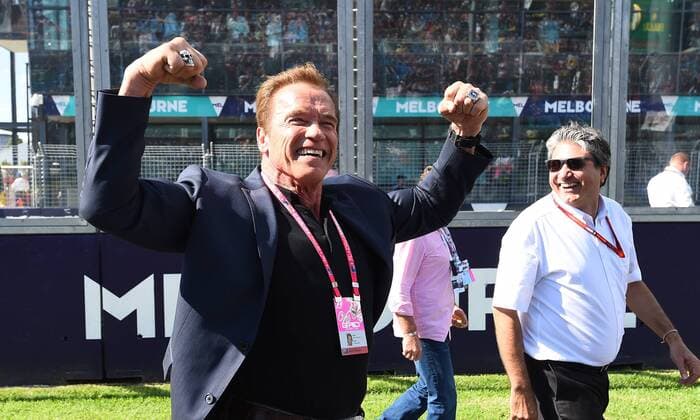 Arnold Schwarzenegger, F1 GP, Australien in Melbourne, 20.03.2016 Photo:mspb Jerry Andre Arnold Schwarzenegger, F1 GP, Australien