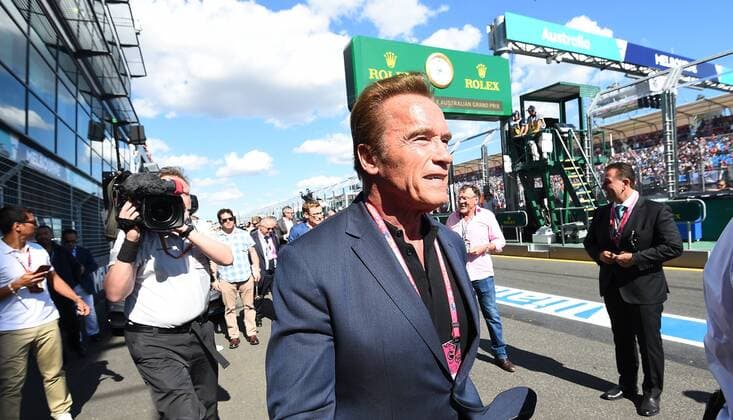 Arnold Schwarzenegger, formula 1 GP, Australien in Melbourne, 20.03.2016 Photo:mspb Jerry Andre Arnold Schwarzenegger; formula 1 GP, Australien