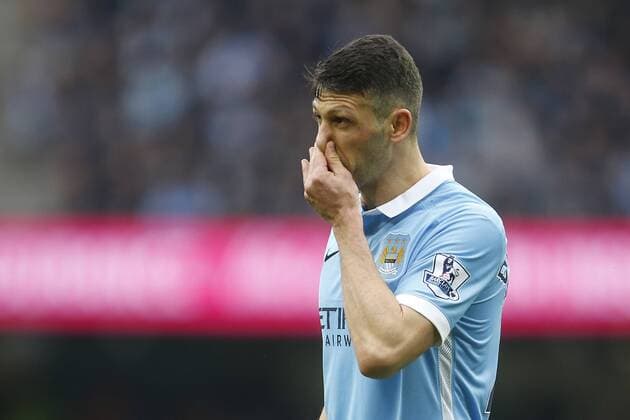 Martin Demichelis of Manchester City dejected during the Barclays Premier League match at the Etihad Stadium. Photo credit should read: Philip Oldham Sportimage EDITORIAL USE ONLY. No use with unauthorised audio, video, data, fixture lists, club league logos or live services. Online in-match use limited to 120 images, no video emulation. No use in betting, games or single club league player publications.