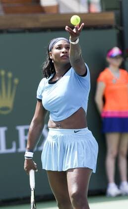 January 8, 2016 - Los Angeles, California, U.S - Serena Williams of United States in actions against Victoria Azarenka of Belarus during the women singles final match of the BNP Paribas Open tennis tournament on Sunday, March 20, 2016 in Indian Wells, California. Azarenka won 6-4, 6-4. BNP Paribas Open 2016 Women s Singles Final - ZUMAc68_