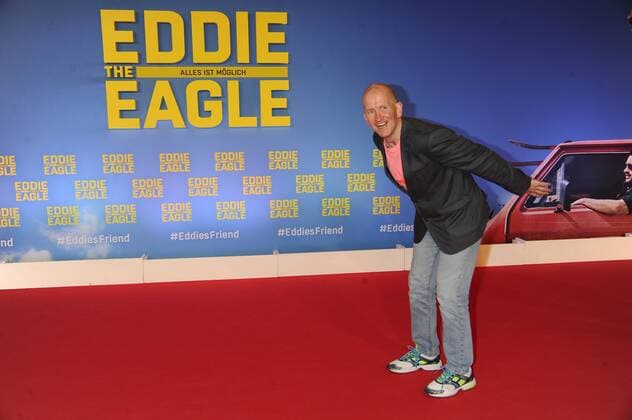 Eddie Edwards Specialscreening von Eddie the Eagle Mathaeser Filmpalast Kino, Film München 20. Maerz 2016