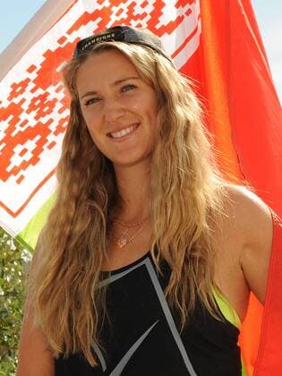 20 March 2016: Victoria Azarenka (BLR) poses with flag after winning the women s singles championship at the BNP Paribas Open played at the Indian Wells Tennis Garden, Indian Wells, CA (Photo by Cynthia Lum Icon Sportswire) TENNIS: MAR 20 BNP Paribas Open Icon250032016034 EDITORIAL USE ONLY