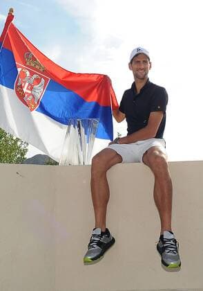 20 Mar. 2016: Novak Djokovic (SRB) posses for photo with the winners trophy after Djokovic defeated Milos Raonic (CAN) 6-2, 6-0 to become the 2016 BNP Paribas Open Champion in a tournament played at the Indian Wells Tennis Garden in Indian Wells, CA. (Photo By John Cordes Icon Sportswire) TENNIS: MAR 20 BNP Paribas Open Icon506160320081 EDITORIAL USE ONLY
