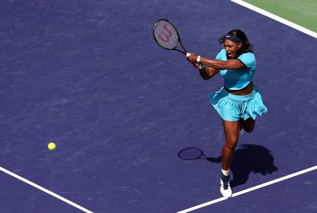 March 20, 2016: Serena Williams returns a shot against Victoria Azarenka of Belarus during the women s final of the 2016 BNP Paribas Open at Indian Wells Tennis Garden in Indian Wells, California. TENNIS 2016: BNP Paribas Open MAR 20 - ZUMAcb8_