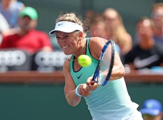 March 20, 2016: Victoria Azarenka of Belarus returns a shot against Serena Williams during the women s final of the 2016 BNP Paribas Open at Indian Wells Tennis Garden in Indian Wells, California. TENNIS 2016: BNP Paribas Open MAR 20 - ZUMAcb8_