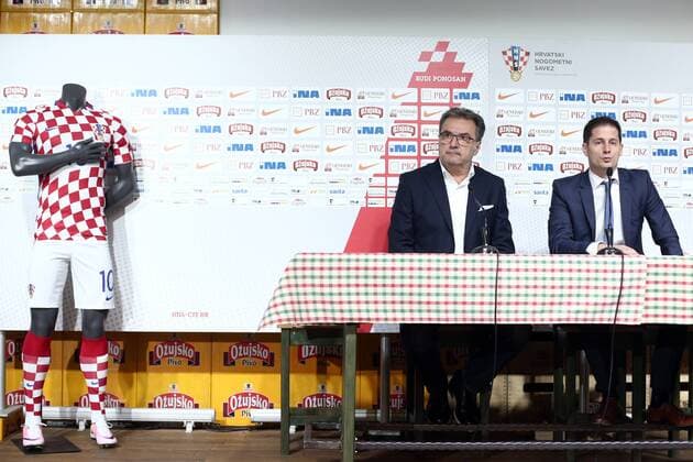 Ante Cacic press conference PK Pressekonferenz 21.03.2016., Zagreb - Press Conference of the coach of Croatian national football team Ante Cacic where they presented a new football jerseys.  SanjinxStrukic PIXSELL
