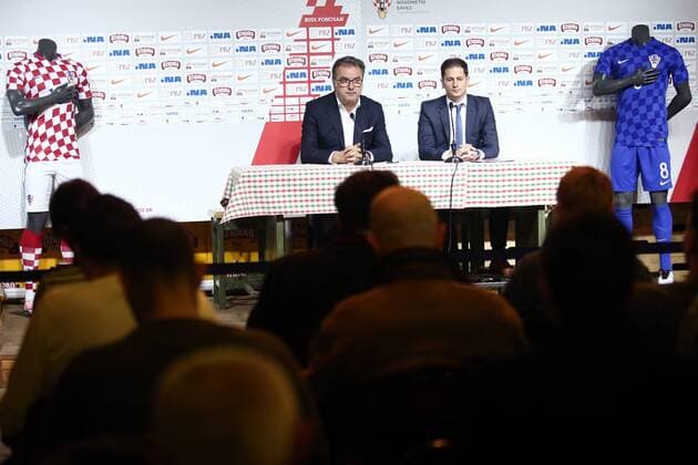 Ante Cacic press conference PK Pressekonferenz 21.03.2016., Zagreb - Press Conference of the coach of Croatian national football team Ante Cacic where they presented a new football jerseys.  SanjinxStrukic PIXSELL