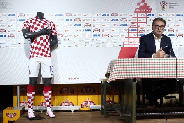 Ante Cacic press conference PK Pressekonferenz 21.03.2016., Zagreb - Press Conference of the coach of Croatian national football team Ante Cacic where they presented a new football jerseys.  SanjinxStrukic PIXSELL