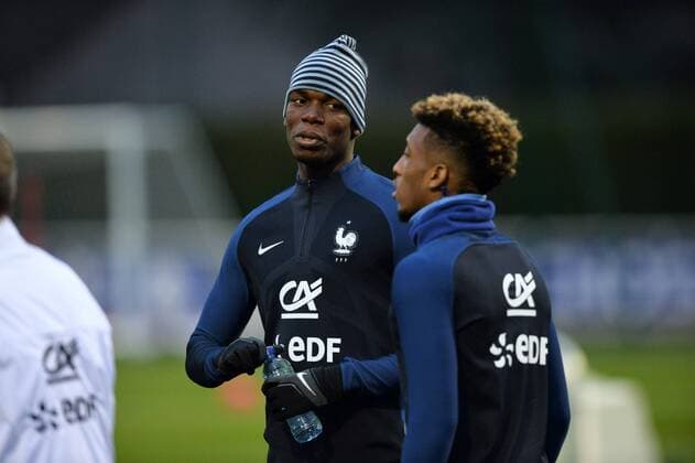 Paul Pogba (fra) - Kingsley Coman (fra) FOOTBALL : Training Nationalteam Frankreich - 21 03 2016 AnthonyBIBARD FEP Panoramic 