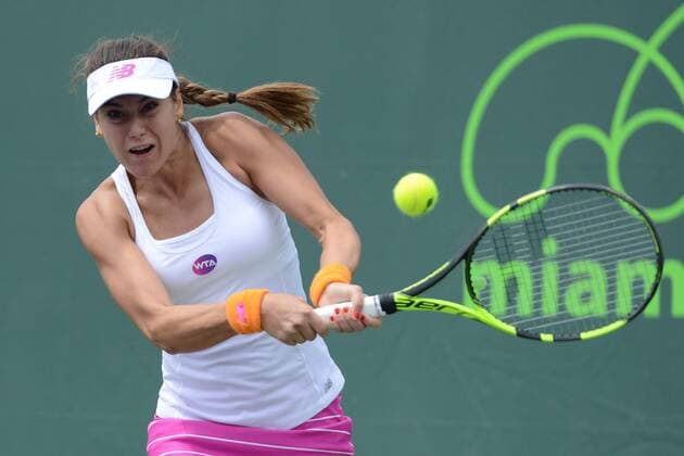 March 21, 2016 - Miami, Florida, United States - SORANA CIRSTEA in action in her match vs. K. Nara at the Miami Open Tennis 2016 - Miami Open - Day 1 - ZUMAl132