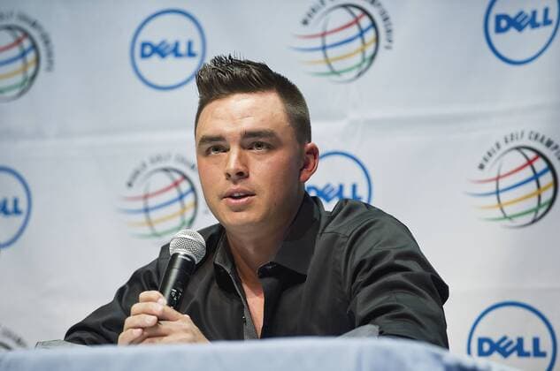 March 21, 2016: Rickie Fowler at pregame press conference PK Pressekonferenz before the start of the World Golf Championships-Dell Match Play at the State Theatre in Austin, Texas. PGA Golf Herren 2016: World Golf Championships MAR 21 - ZUMAc04_