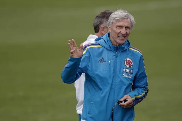 Fußball, Länderspiel, Training Nationalteam Kolumbien Head coach Jose Pekerman of Colombia s national team Nationalteam takes part in a training session in Bogota, Colombia, on March 21, 2016. Colombia s national team will face Bolivia on March 24 in a qualifier match for 2018 FIFA World Cup WM Weltmeisterschaft Fussball Russia. Jhon Paz) (vf) (sp) (SP)COLOMBIA-BOGOTA-SOCCER-NATIONAL TEAM e Jhonpaz 