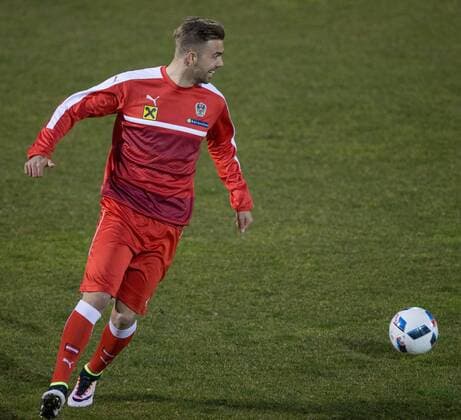 Stegersbach 21.03.2016, Sportzentrum, Stegersbach, AUT, OeFB Training, im Bild Lukas Hinterseer (AUT) Lukas Hinterseer (AUT) during a Trainingssession of Austrian National Footballteam at the Sportcenter in Stegersbach, Austria on 2016 03 21.  EP_ang  
