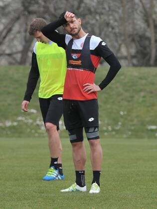 22.03.2016, xTKx, Fussball 1.Bundesliga, FSV MAINZ 05 Training, emspor, v.l. Danny Latza (Mainz 05) ,