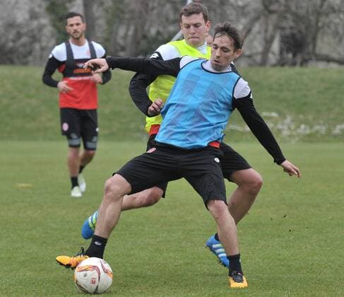 22.03.2016, xTKx, Fussball 1.Bundesliga, FSV MAINZ 05 Training, emspor, v.l. Fabian Frei (Mainz 05) , Philipp Klemmend (Mainz 05), Fabian Frei (Mainz 05) ,